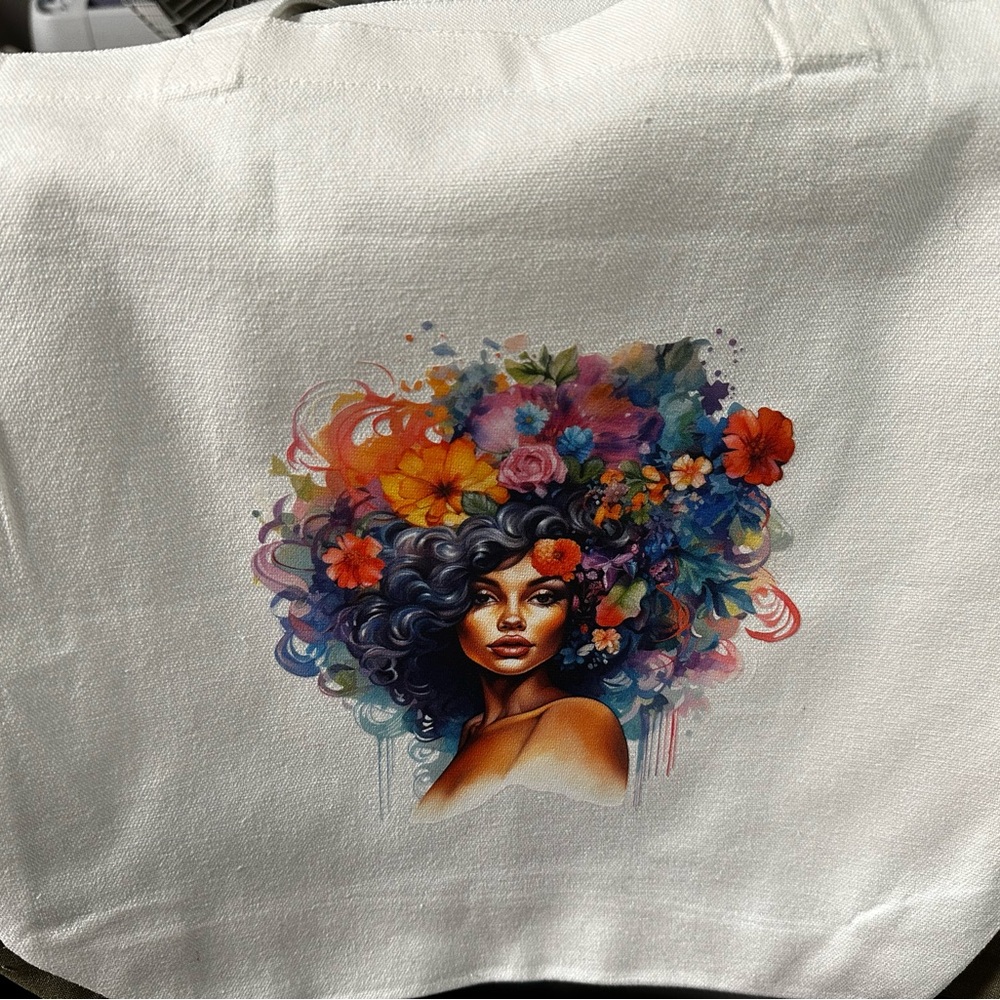Floral Art Canvas Tote Bag